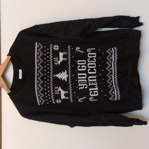 Mean Girls Women's M You Go Glen Coco Holiday Sweatshirt Black NEW Christmas ⛄